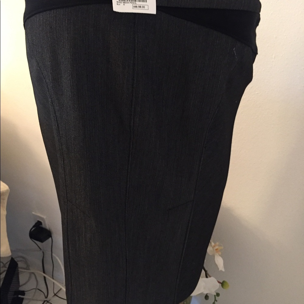 Bebe Mixed Media Pencil Skirt - Picture 6 of 8